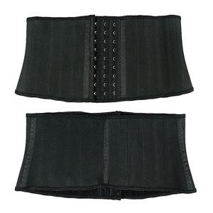 ATBUTY Corset Vintage Noir Amincissant, Gaine Colombienne Effet Sablier, 25 Baleines en Acier, Torse Court, Latex Lisse, Entraîneur de Taille - Product Image 3