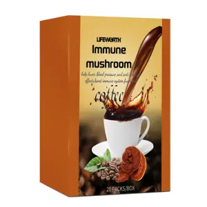 Lifeworth Wholesale Adaptogen Ganoderma Mushroom Coffee Mushroom Instant Lions Mane Coffee Powder Bulk