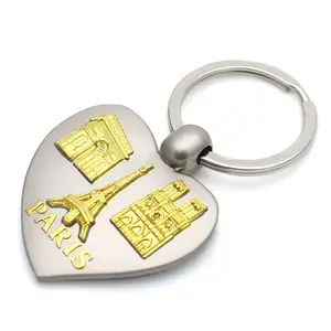 Customized Design Metal Key Chain Heart Keychain With Your Logo