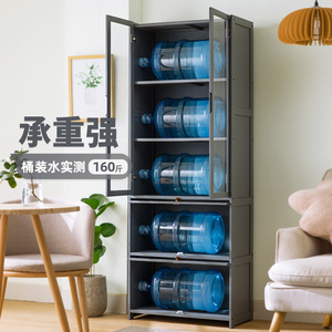 Mueble Bar con Puertas de Vidrio de 900 mm de Altura, Almacenamiento para Sala de Estar, Superficie de Bambú - Product Image 4
