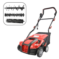 VERTAK Escarificador de Césped Eléctrico 2 en 1 de 1800W, Aireador y Rastrillo sin Escobillas, Escarificador Manual para Césped