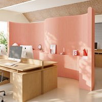 Paravent en papier coloré, léger, pliable, portable, insonorisé, imperméable, décoration de bureau