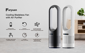 Nouveau design, ventilateur oscillant sans pales de 46 pouces pour la maison, avec télécommande, ventilateur sans pales - Product Image 6