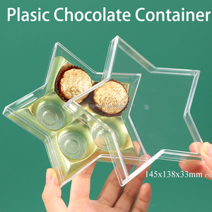 SUNSHING Vente en gros de boîtes cadeaux en forme d'étoile, contenants à chocolat personnalisés, boîtes de rangement en plastique pour bonbons, emballages transparents pour mini-sucreries - Product Image 1