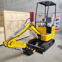 Mini-excavatrice d'occasion 1 à 3,5 tonnes, châssis rétractable, chenilles en caoutchouc, mini-excavatrice hydraulique pour travaux de terrassement agricole et de jardinage