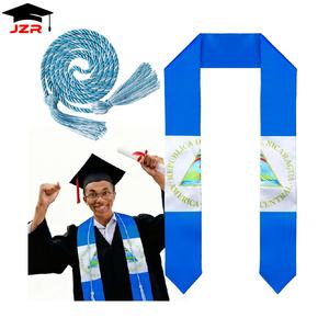 Estola de Graduación con Banderas de Países Mixtos + Cordones de Honor Estilo Bandera, Regalo de Graduación - Product Image 1