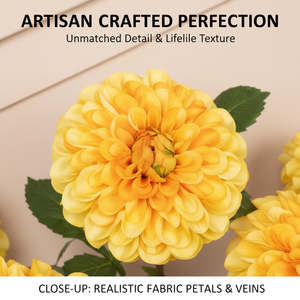 Nouvelles fleurs artificielles en latex, dahlia à tête unique, fleurs au toucher réaliste pour la décoration de la maison, des mariages et des fêtes - Product Image 6