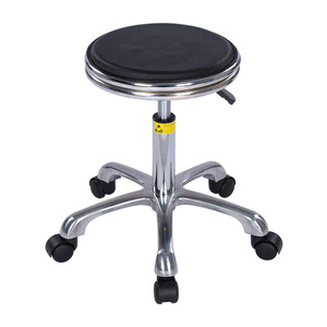 Chaise de <span class=keywords><strong>laboratoire</strong></span> ergonomique réglable en cuir ESD avec repose-pieds et roulettes - Product Image 6