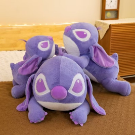 Penjualan terlaris grosir bantal lempar bulu lembut mainan mewah jahitan bunga sakura malaikat jahitan ungu merah muda biru lucu dengan isian PP - Product Image 5