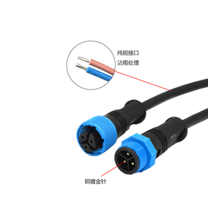 Conector Impermeable IP68 de Fábrica, Conector de Cable LED de Potencia, Resistente al Agua, con Certificación CE, de 2 Pines, M15 - Product Image 6