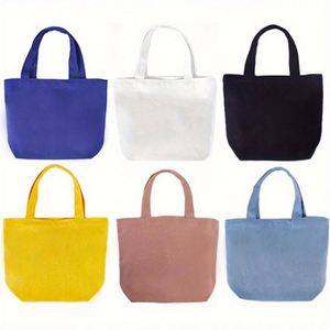 Bolsa de Mano Grande de Lona Reciclada con Cierre y Asa Larga para Mujer, Personalizable con Letras, Ideal para la Playa o Compras, Venta al Por Mayor - Product Image 1