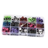 Kit d'anneaux de polissage pour ongles, ensemble de têtes de rouleaux pour perceuse à ongles électrique, outil de préparation de la surface des ongles