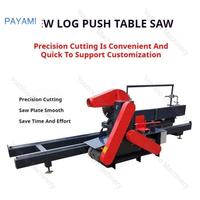 Scie à table semi-automatique 380V pour bois carré, idéale pour la vente au détail et l'usage domestique, coupe horizontale de bûches avec moteur