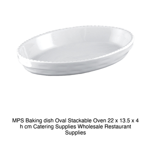 Bandeja para hornear MPS ovalada apilable para horno 22 x 13.5 x 4 h cm, suministros para catering, suministros para restaurantes al por mayor - Product Image 2