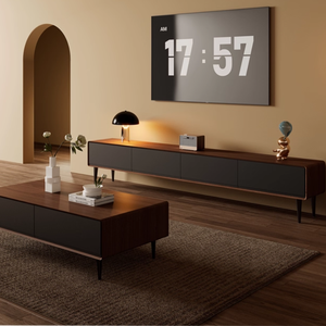 Meuble TV de salon en bois de haute qualité pour appartement et hôtel, avec banc et armoire – Plusieurs designs disponibles - Product Image 4