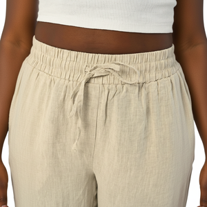 Pantaloni a Gamba Larga Comodi da Donna con Elastico in Vita e Decorazioni in Pietra per l'Estate - Product Image 1