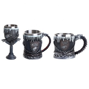 <strong>Mug</strong> Goblet Stainless Steel Resin Beer Tankard Coffee Cup Wine Glass <strong>Mugs</strong> 620ml 450ml 220ml <strong>Man</strong> Boy Gift - Product Image 2