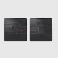 VBQN Offre Spéciale Design moderne 20A noir simple ou double pôle électrique taille standard contrôle de la lumière PC interrupteurs muraux