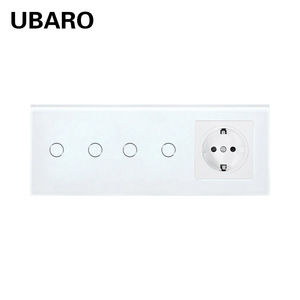 ยูบาโร 228 ประเภทสวิตช์สัมผัสแบบรวม 10A 110-240V แบบฝังมาตรฐานยุโรป - Product Image 1