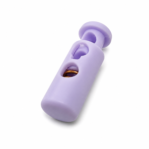 Cordon élastique à 2 trous avec embout rond en plastique pour vêtements, idéal pour le printemps - Product Image 1