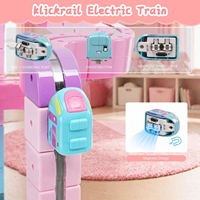 Circuit de train magnétique électrique 3D à blocs de rails infinis, jouet éducatif STEM de 69 pièces pour enfants