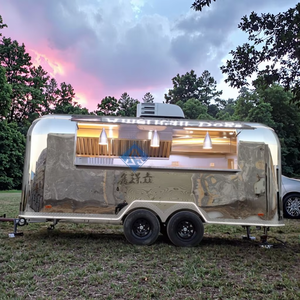 中国 CE認証 卸売価格 食品販売トラック トレーラー ピザ スクエア フードトラック - Product Image 1