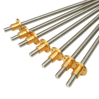Custom Lead Screws Trapezoidal Thread Rods for 3D Printers and Stepper Motors T5 T6 T8 T10 T12 with T Nuts