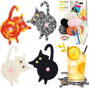 Sous-verre en bois personnalisé Gloran Funny Factory, tortue marron faite à la main, en forme d'animal, tissage au crochet, isolant thermique - Product Image 2