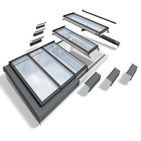 DTOP NFRC électrique automatique en aluminium coulissant pliant lucarne auvent verre toit pliant lucarne couvre lucarne pour maison