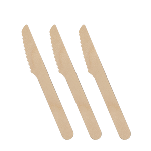 Pisau kayu jumlah besar Set alat makan pisau kustom produsen peralatan ramah lingkungan gratis pisau sampel peralatan makan luar ruangan - Product Image 3