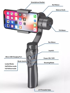 OEM Di Động Cầm Tay Điện Thoại Linh Hoạt Tốt Nhất Gimbal Cho Điện Thoại Di Động 3 Trục Gimbal Cầm Tay Điện Thoại Thông Minh Ổn Định Với Chất Lượng Tốt - Product Image 6