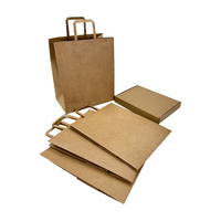 Sacs en papier kraft biodégradables personnalisés, matériau recyclable, taille et motif personnalisés, emballage à emporter pour les cafés