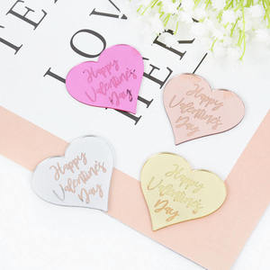 Decorazioni per Cupcake in Acrilico <span class=keywords><strong>a</strong></span> Forma <span class=keywords><strong>di</strong></span> Cuore per San Valentino, Decorazioni per Torte <span class=keywords><strong>di</strong></span> Fidanzamento, per Regali e Feste - Product Image 1