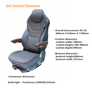 Équipé <span class=keywords><strong>de</strong></span> sièges à ressort réglables en position et en angle <span class=keywords><strong>de</strong></span> dossier sièges pneumatiques <span class=keywords><strong>de</strong></span> camion confortables - Product Image 2