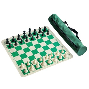 Set da <span class=keywords><strong>Scacchi</strong></span> per Tornei all'Aperto, Scacchiera Portatile in Pelle da 51cm, <span class=keywords><strong>Pezzi</strong></span> Grandi da 3,75 Pollici, Gioco di Intrattenimento con <span class=keywords><strong>Scacchi</strong></span> e Carte - Product Image 6