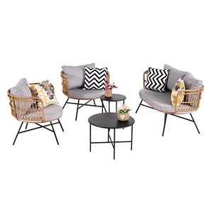 Bestseller sedia da pranzo con sedile in canna fatto a mano in Rattan <span class=keywords><strong>sedie</strong></span> tavoli divano divano per il tempo libero poltrona da giardino set - Product Image 2