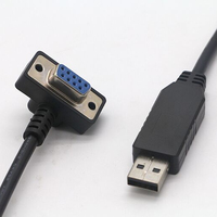 Cable de Programación PLC USB RS232 Hembra de 9 Pines DB Altamente Compatible para TV, Máquinas POS, Escáneres, Win 10, Trenzado de Cobre Puro, PVC