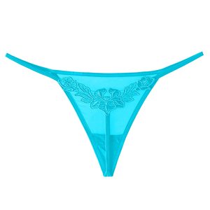 Tangas Y G-Strings para mujer <span class=keywords><strong>encaje</strong></span> Floral bordado Cheeky T-Back bragas ropa interior <span class=keywords><strong>de</strong></span> cintura baja calzoncillos traviesos - Product Image 1