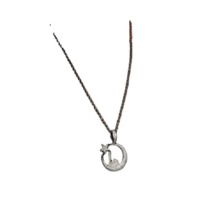 POPULAR delicadas estrellas y la luna colgante completo Iced Out Cubic Zircon colgante collar <span class=keywords><strong>joyería</strong></span> de moda - Product Image 6