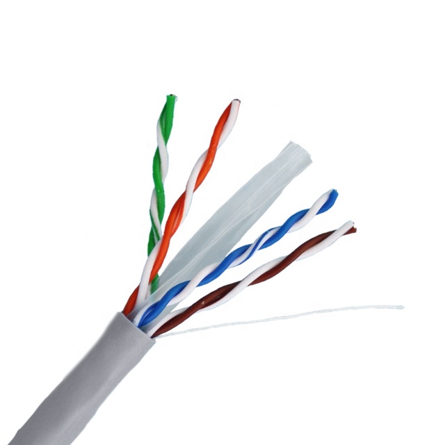 Custom CCA Cat6 Utp Network Cable Lsoh Lszh Jacket Copper-Clad Aluminum Copper Conductor Bulk Price Cat6 Network Cable Roll 305m
