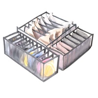 Có Thể Gập Lại Đồ Lót Lưới Tổ Chức Tủ Quần Áo Lưu Trữ Hộp Ngăn Kéo Tổ Chức Cho Đồ Lót Áo Ngực Vớ Tùy Chọn 6 + 7 + 11 Lưới