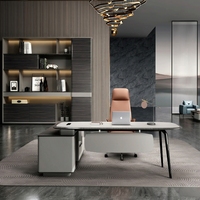 Bureau de direction moderne, bureau de luxe en bois, dimensions personnalisées, table de conférence haut de gamme avec prise électrique intégrée