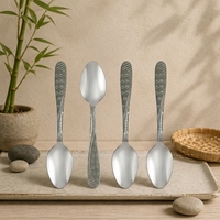 Ensemble de couverts en acier inoxydable, couteau, fourchette, cuillère