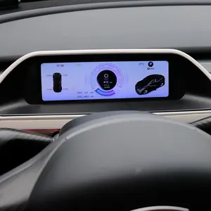 9,66 Zoll neuer digitaler LCD-Touch-Dashboard-Panel-Cluster für virtuelle Instrumente für Tesla Model 3 Model Y Wireless Carplay