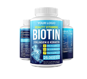 Nouveau Type de capsules de biotine de haute qualité, sans Gluten, végétariens, pour la <span class=keywords><strong>croissance</strong></span> des cheveux - Product Image 1