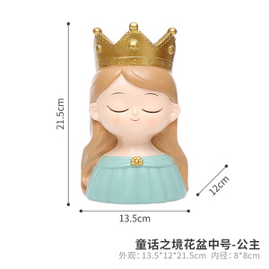 Macetas de plantas King y Queen ROOGO, figura novedosa, caja de plantas de aire, accesorios de escritorio, maceta de Cactus suculenta - Product Image 5