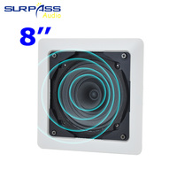 Haut-parleur de plafond carré sans fil SP-SC86 SURPASS 100V 8 pouces 6W/3W pour système de sonorisation commercial et système audio domestique