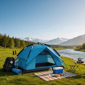 Automatic up Camping <b>Tent</b> 3-4 Person Double Layer Waterproof <b>Tent</b> for Outdoor Hiking Picnic Backpacking and Family Camping - Product Image 2
