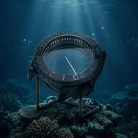 Boîtier de montre de plongée 20 ATM en acier inoxydable 316L SKX007 avec couronne et lunette 4H
