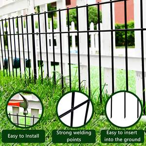 Giardino decorativo sotterraneo recinzione animale barriera per cani pannelli di ferro con telaio zincato filo di sicurezza utilizzo - Product Image 3